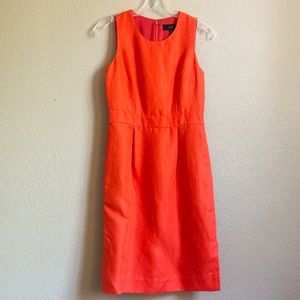 NEW J.Crew Linen-Blend Sleeveless Orange Dress 0P